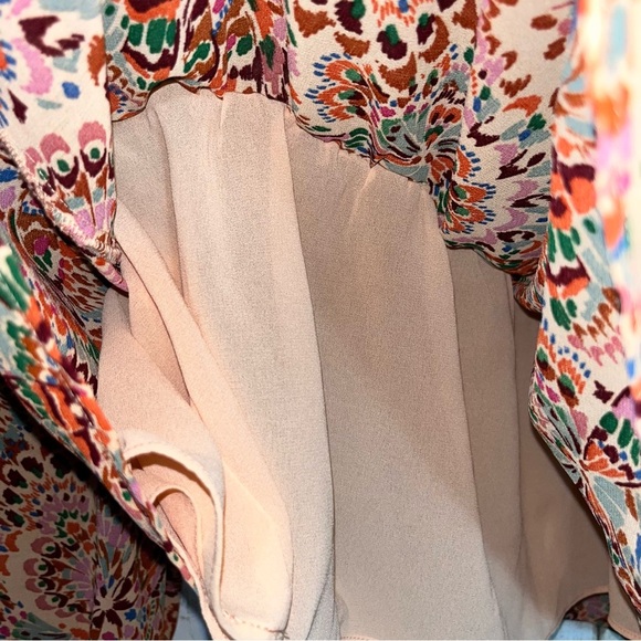 DR2 Orange Smocked Floral Blouse - Picture 6 of 7